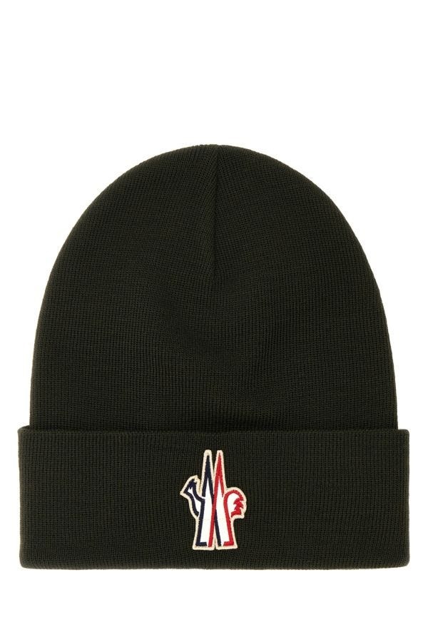 Moncler Grenoble Man Khaki Wool Beanie Hat - 1