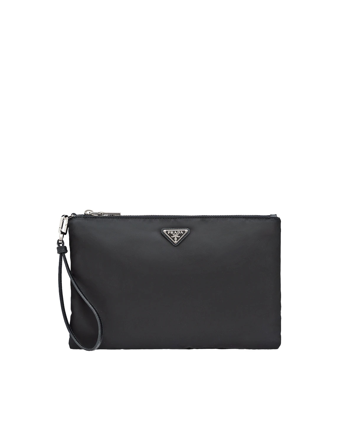 Nylon and Saffiano Leather Pouch - 1