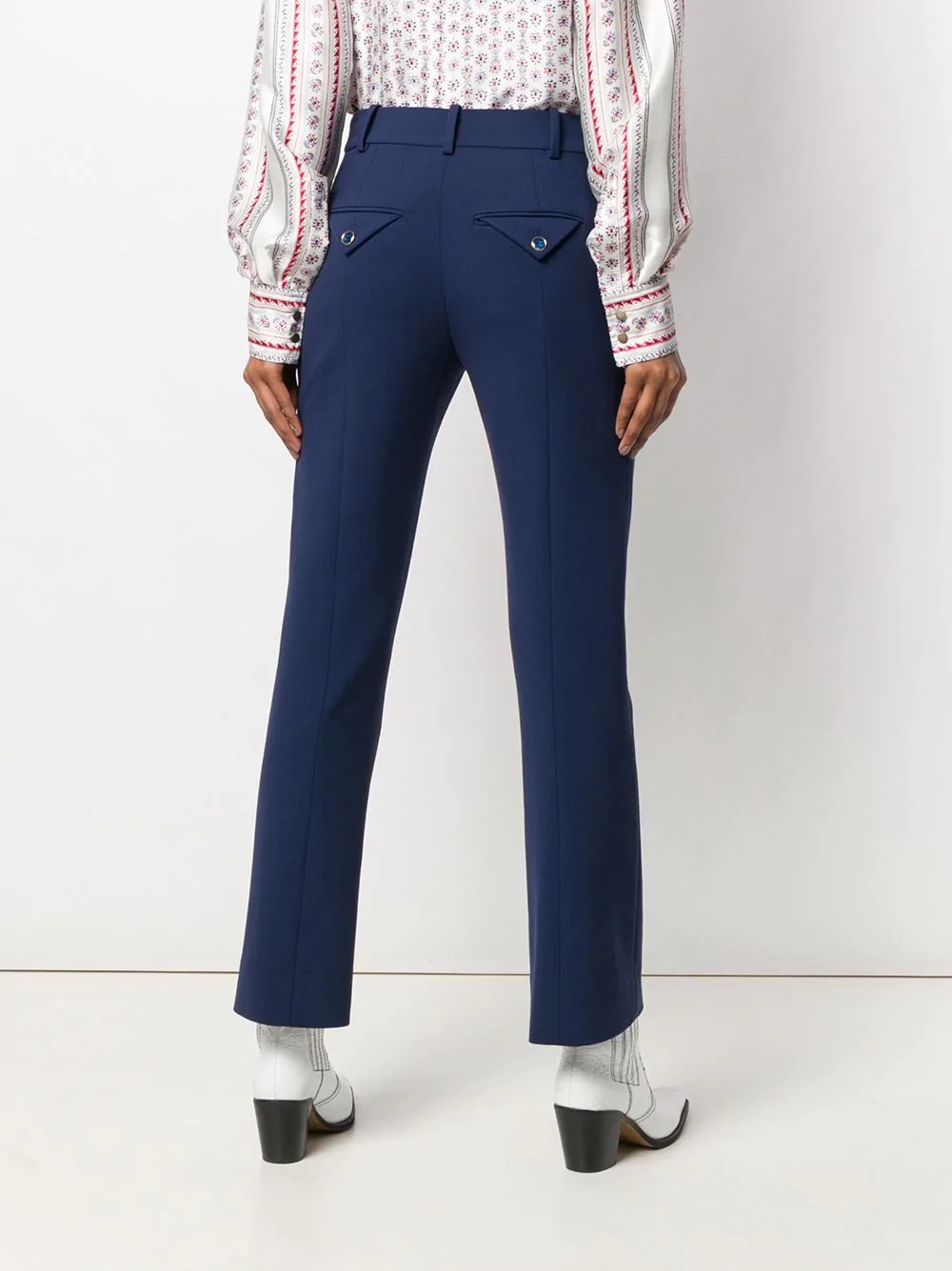 straight-leg tailored trousers - 4