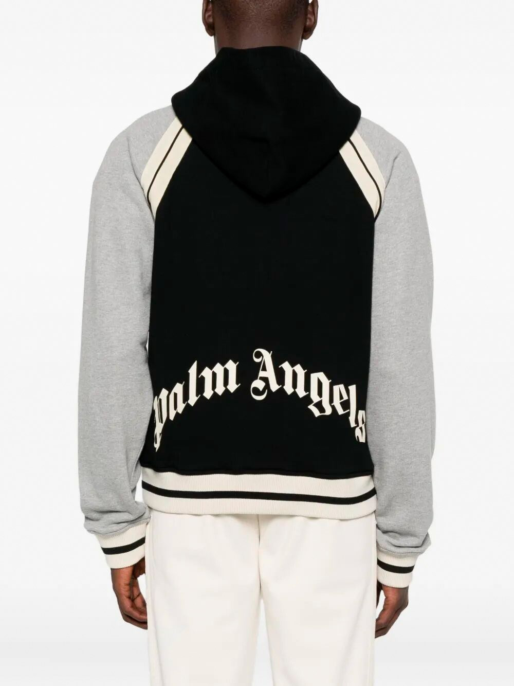 `Curved Logo` Track Varsity Jacket - 4