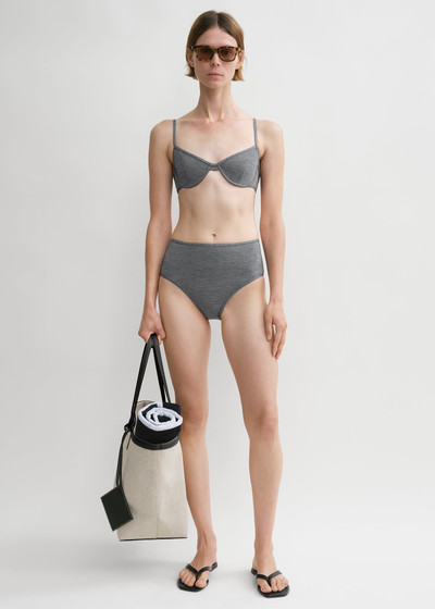 Totême Half-cup bikini top grey melange outlook