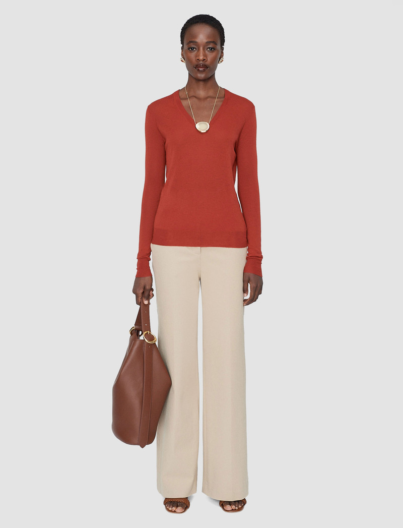 JOSEPH Cashair V Neck Jumper outlook