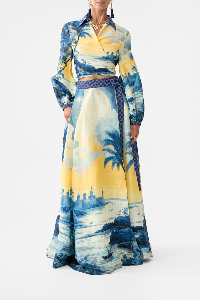 CAMILLA CROPPED WRAP SHIRT outlook