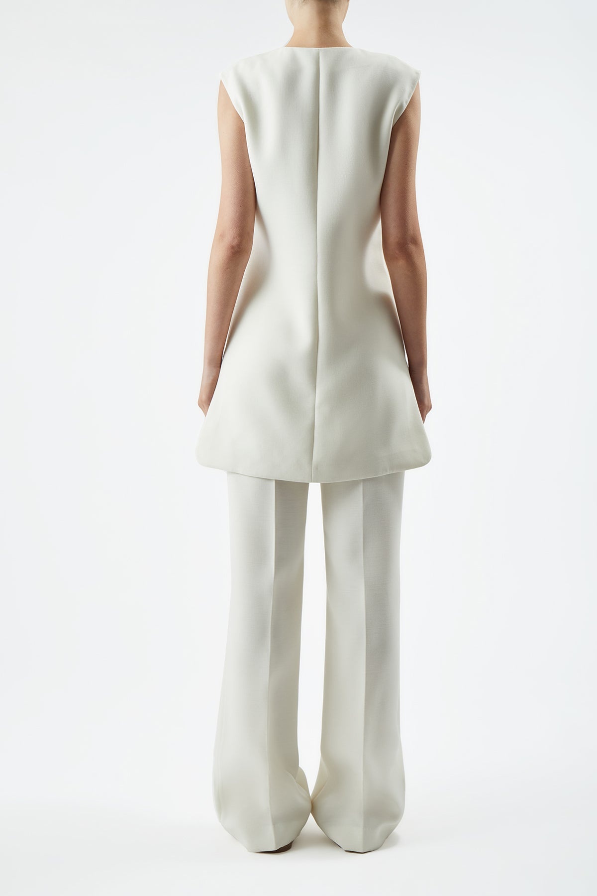 Zalman Dress in Wool Crepe - 4