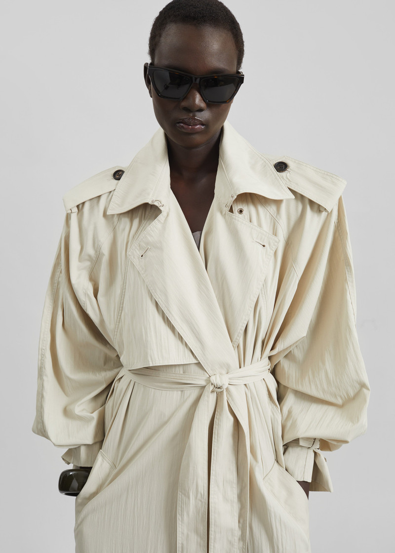 Elsdon Fluid Long Trench - Light Beige 3
