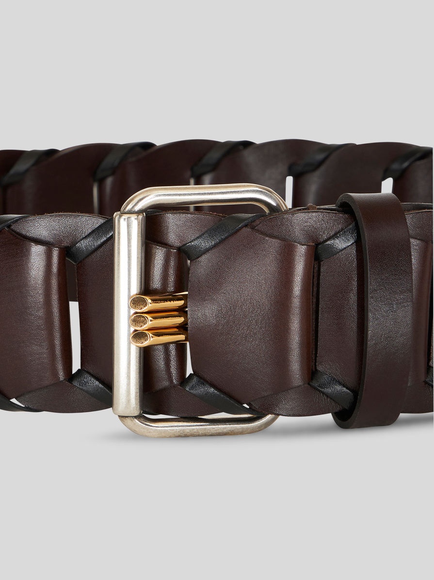 WOVEN LEATHER BELT - 2