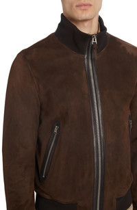 THINK FUR Fur × Suede Reversible Jacket Nordstrom's tan suede look/fur look- Reversible Jacket With