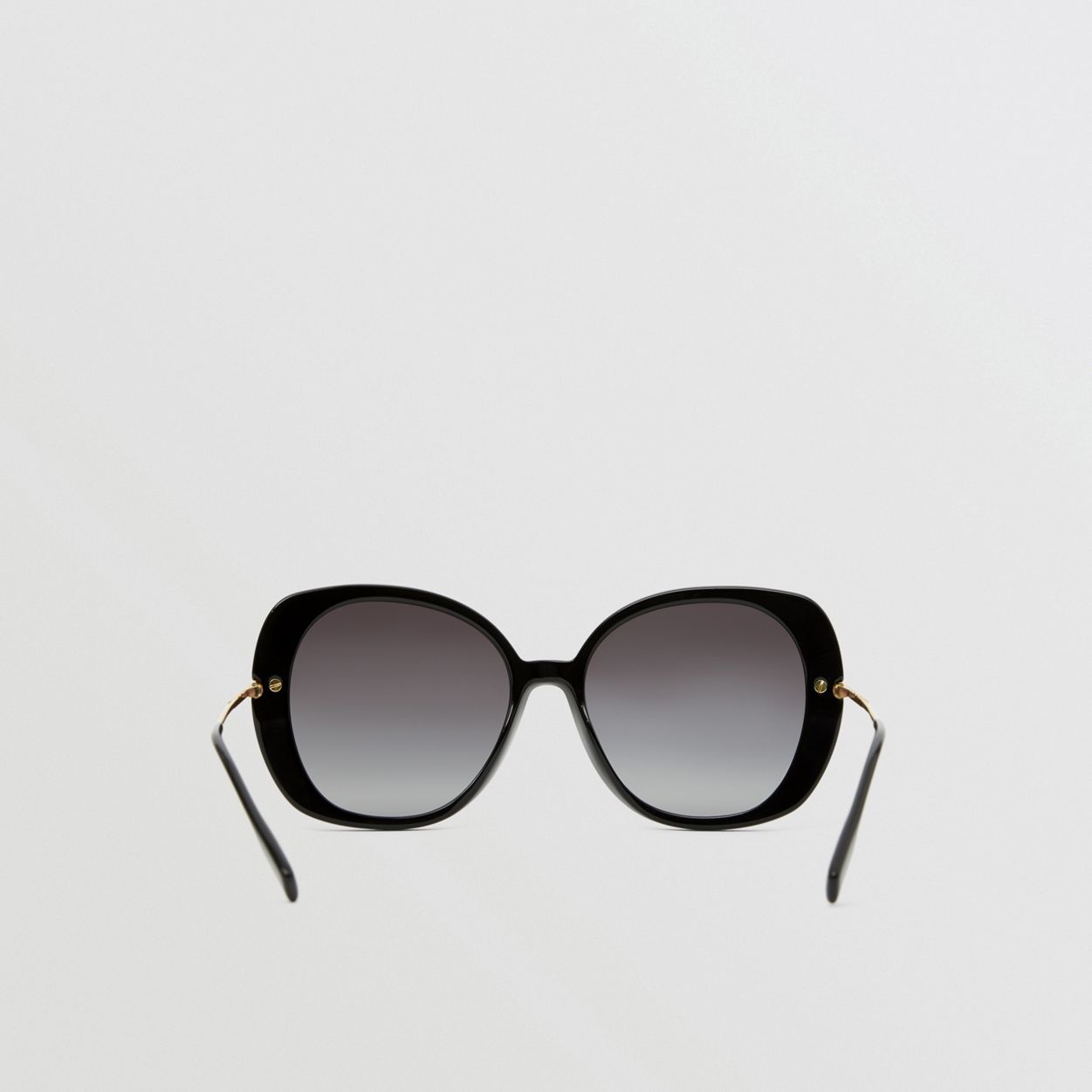Icon Stripe Detail Square Frame Sunglasses - 5