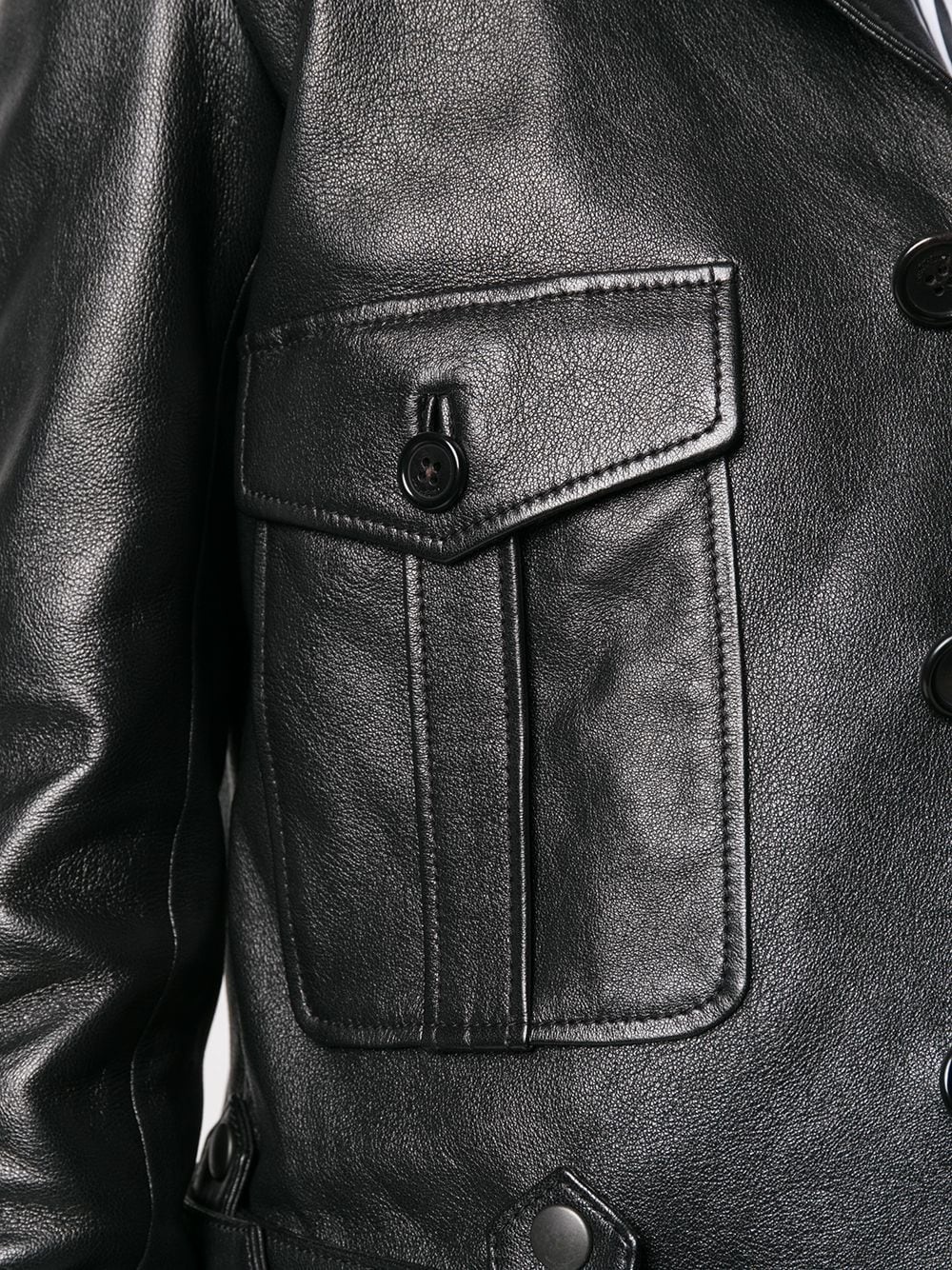 leather biker jacket - 5