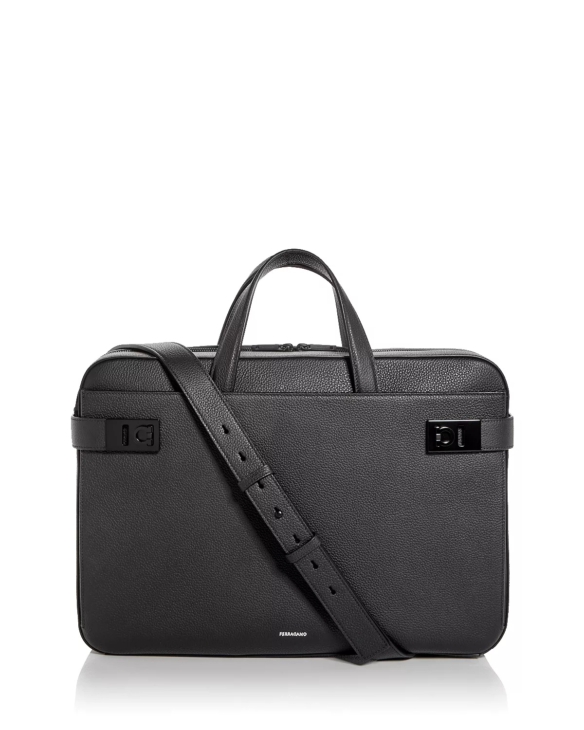 Gancini Leather Briefcase - 1