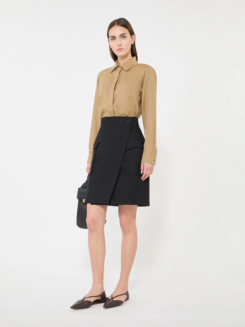 Max Mara FALASCO Linen canvas shirt - SAND outlook
