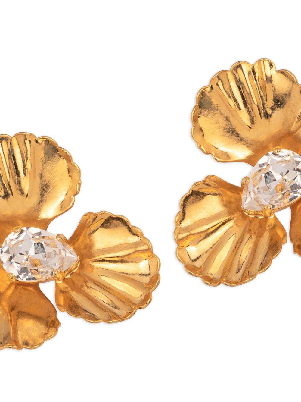 Caelyn crystal-embellished flower earrings - 3