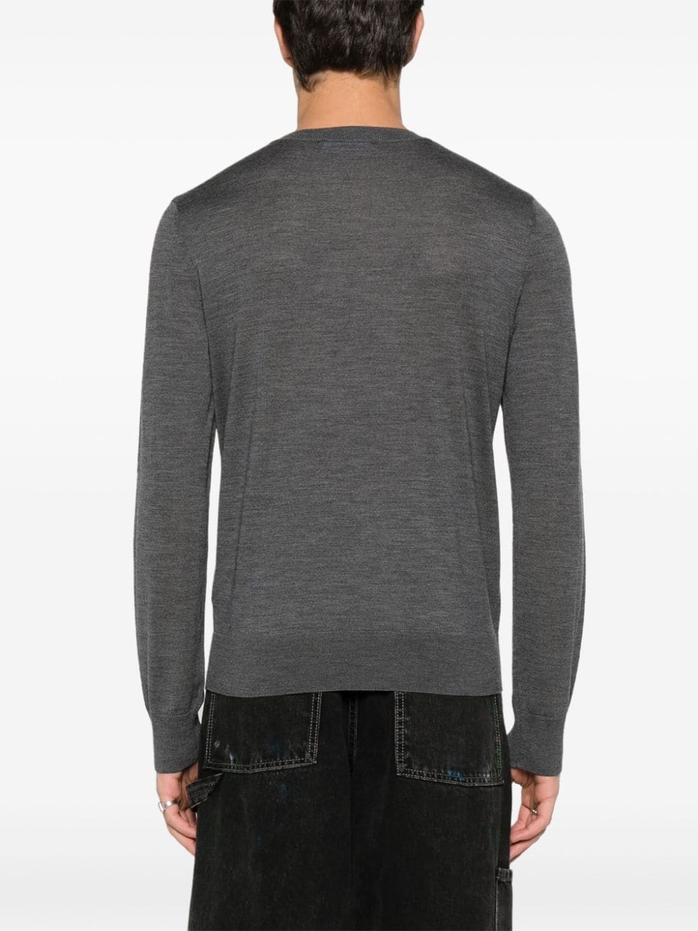 embroidered-logo ribbed jumper - 4