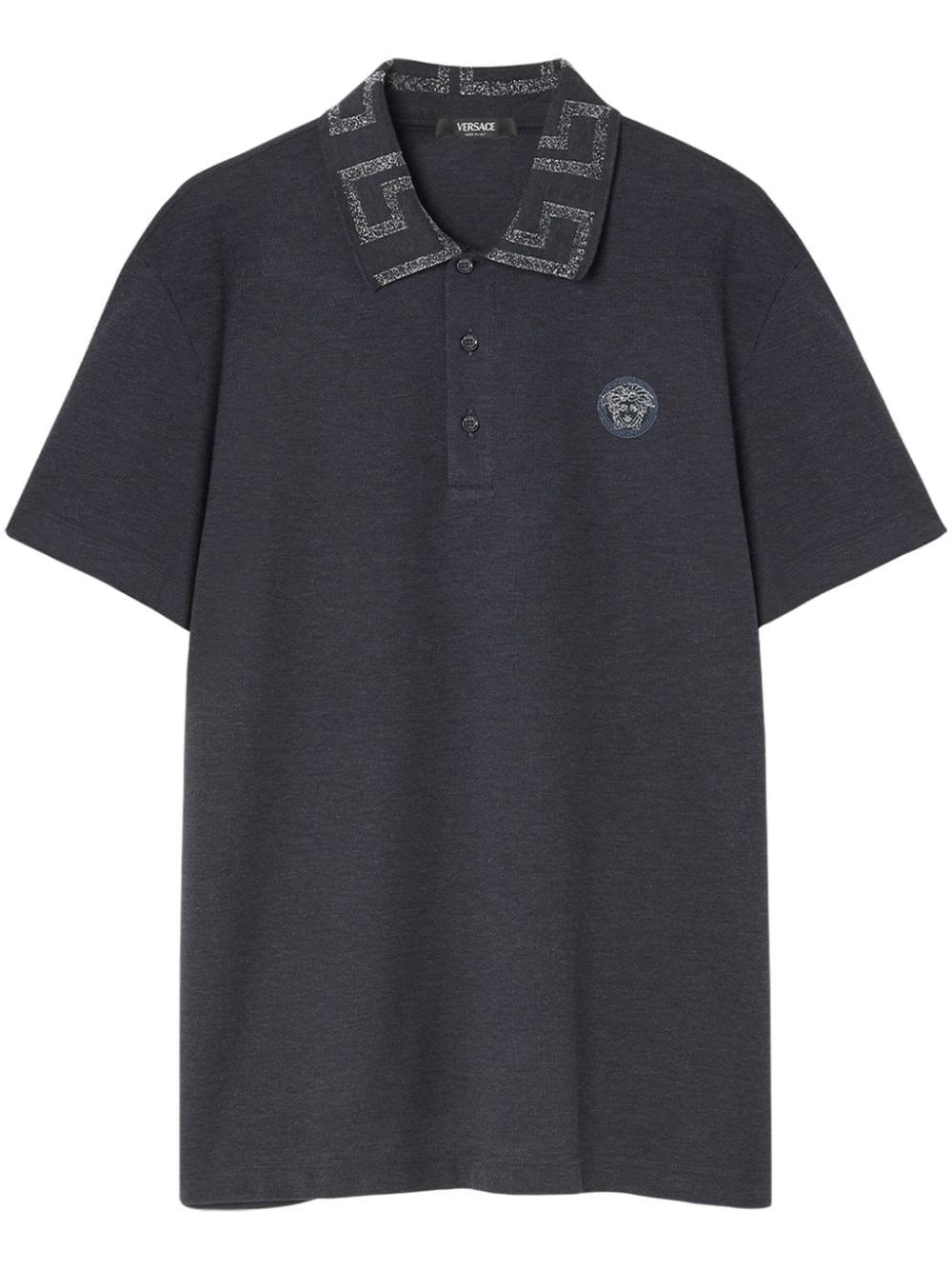 VERSACE Greca-collar polo shirt farfetch REVERSIBLE