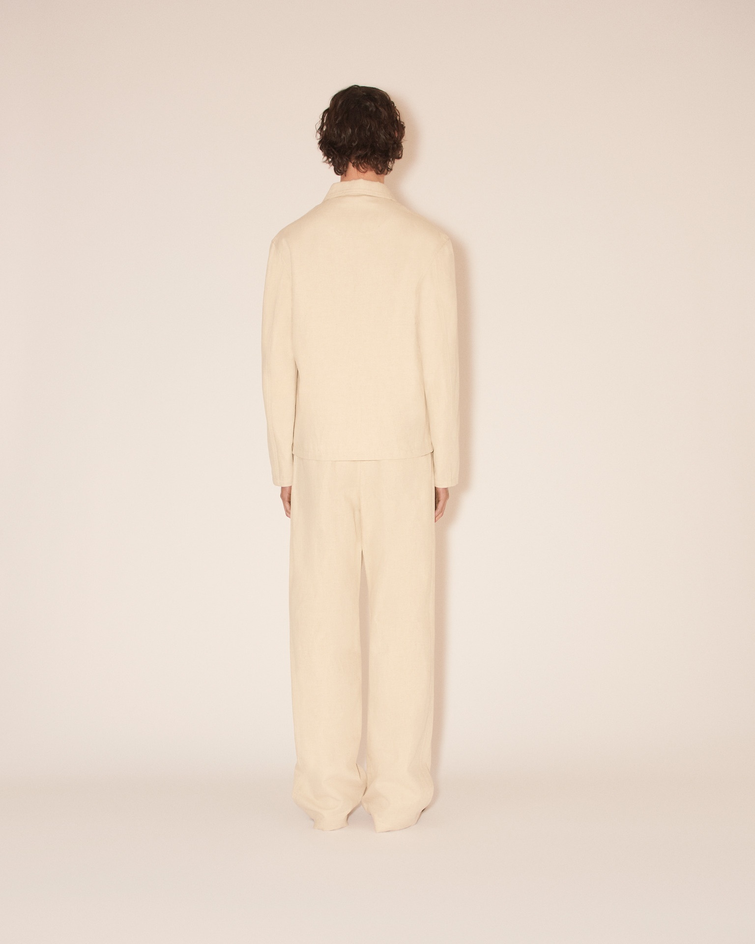 SAON - Cotton linen/twill jacket - Natural - 5