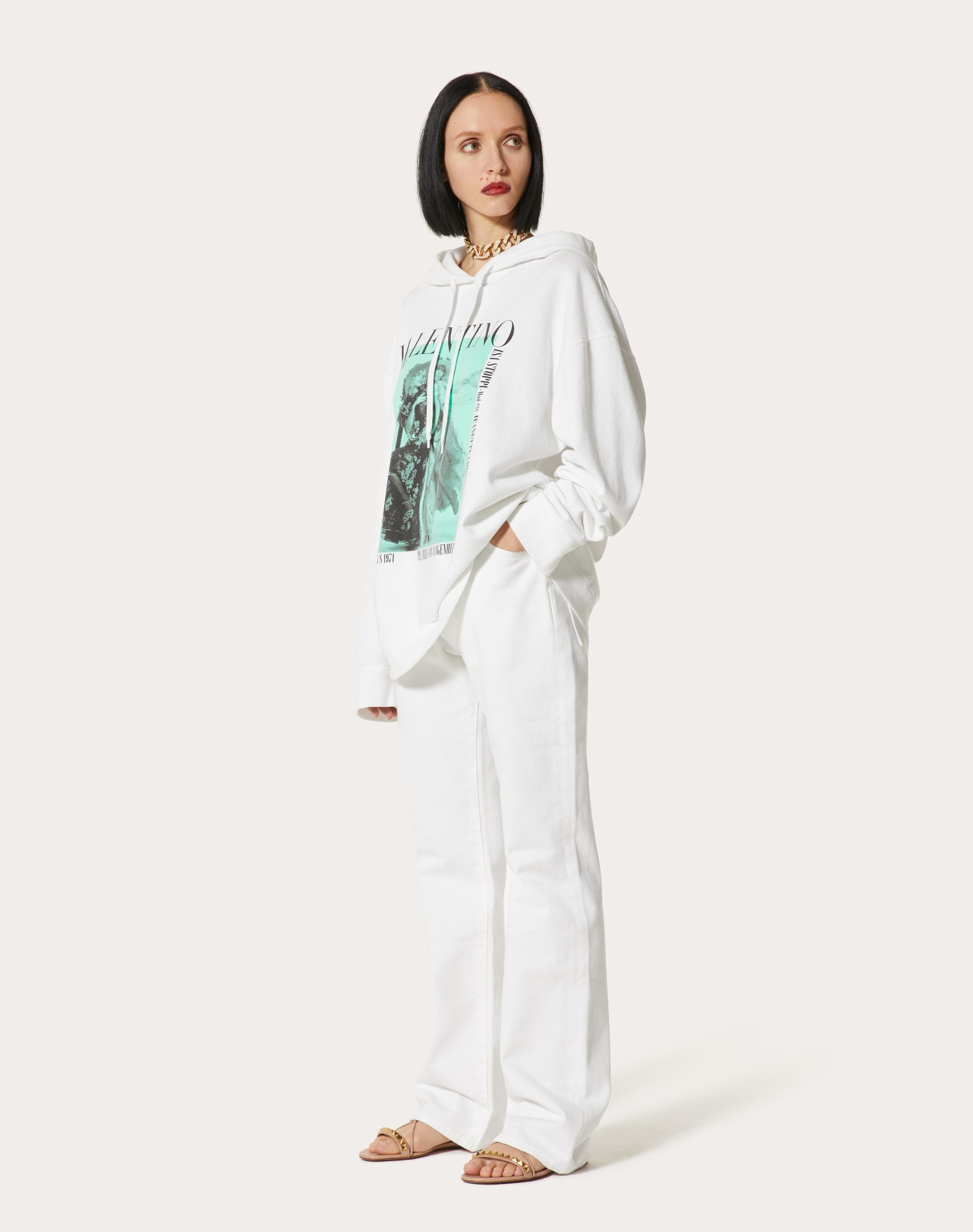 JERSEY SWEATSHIRT WITH VALENTINO ARCHIVE 1971 PRINT - 2