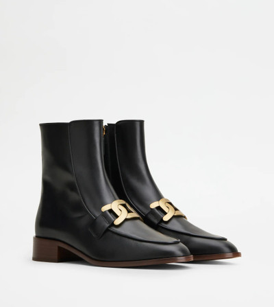 Tod's ANKLE BOOTS IN LEATHER - BLACK outlook