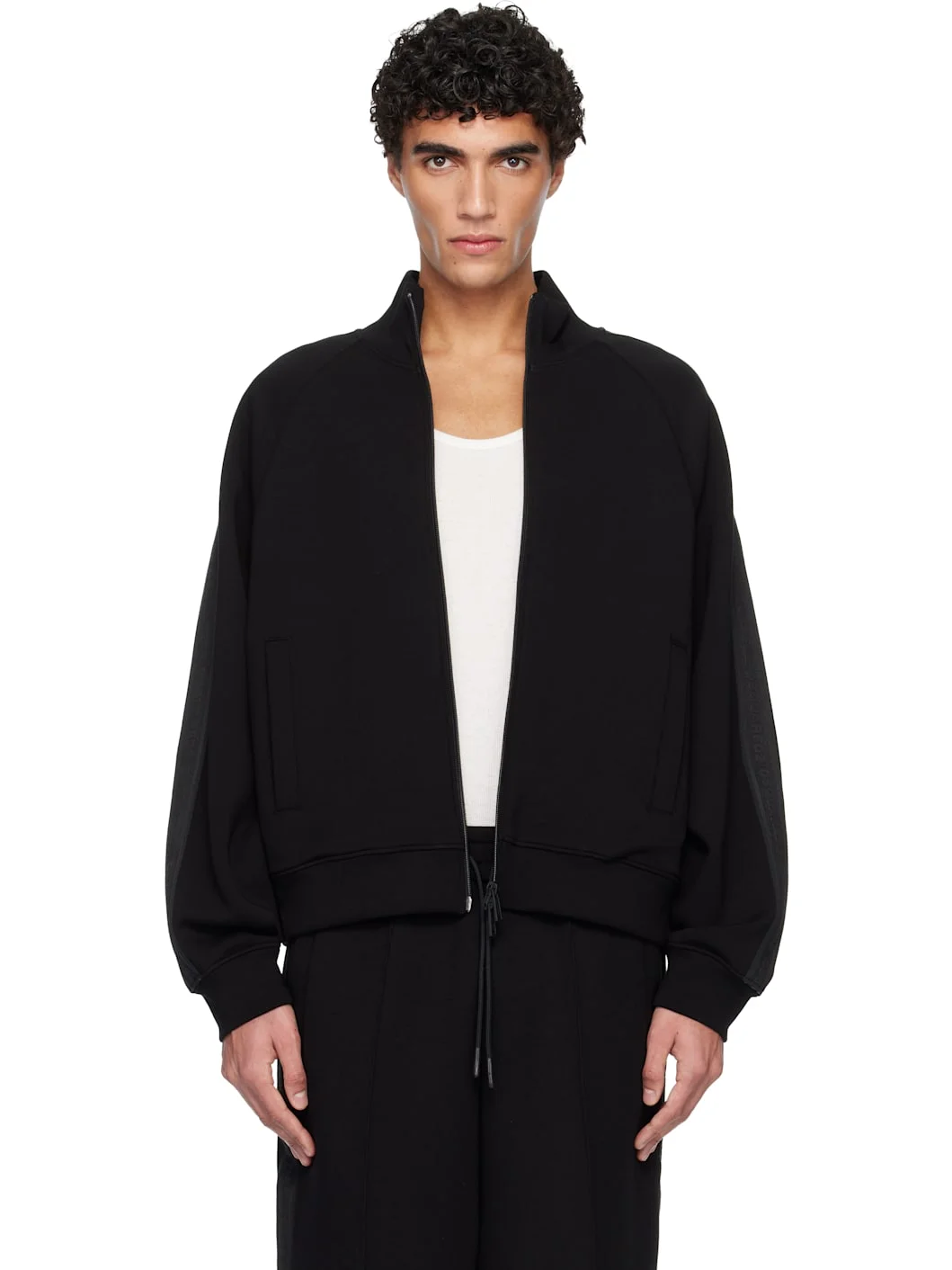 Black D2 Tape Zipped Jacket - 1