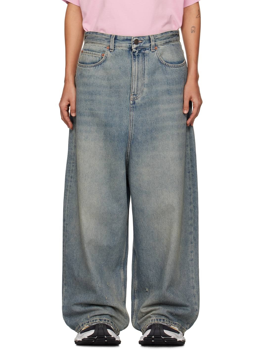 Blue Low Crotch Jeans - 1