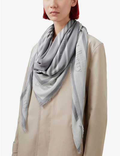 Mulberry Square 140 modal and cashmere-blend scarf outlook