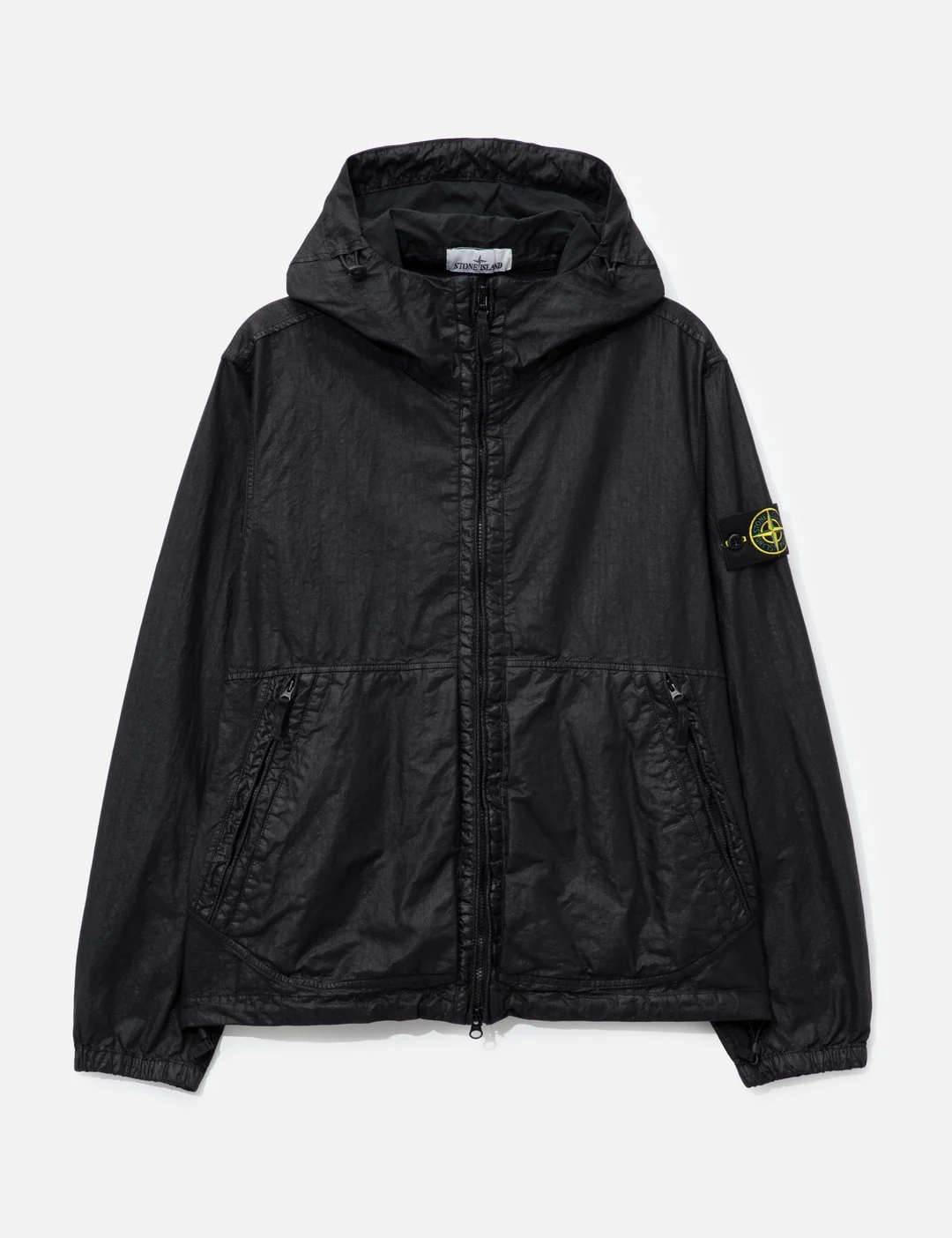 ORGANIC-LOOK NYLON PANAMA-TC HOODED JACKET - 1