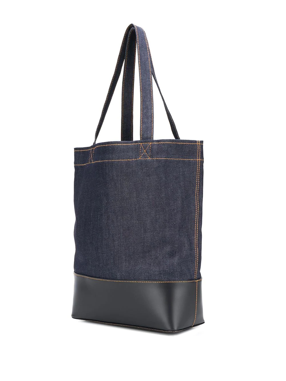 logo print denim tote - 3