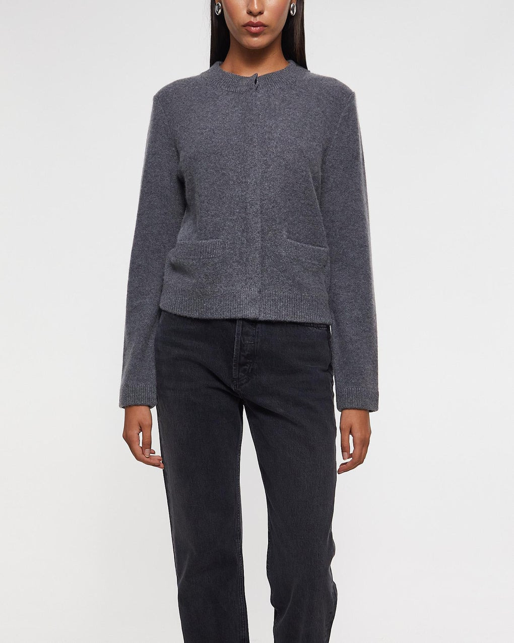 Jacket Shrunken Boiled knitted Grey - 2
