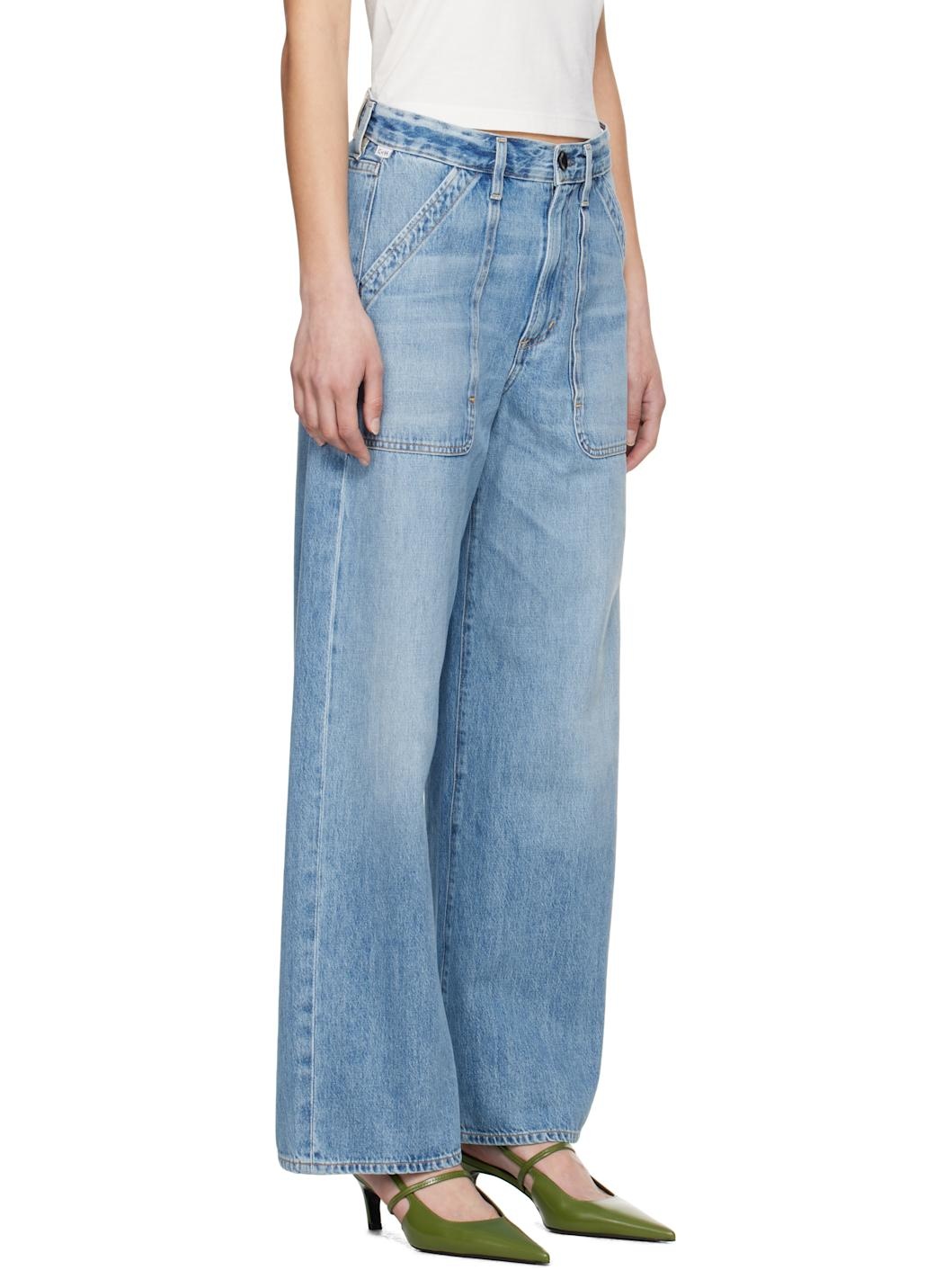 Blue Ayla Cargo Jeans - 2