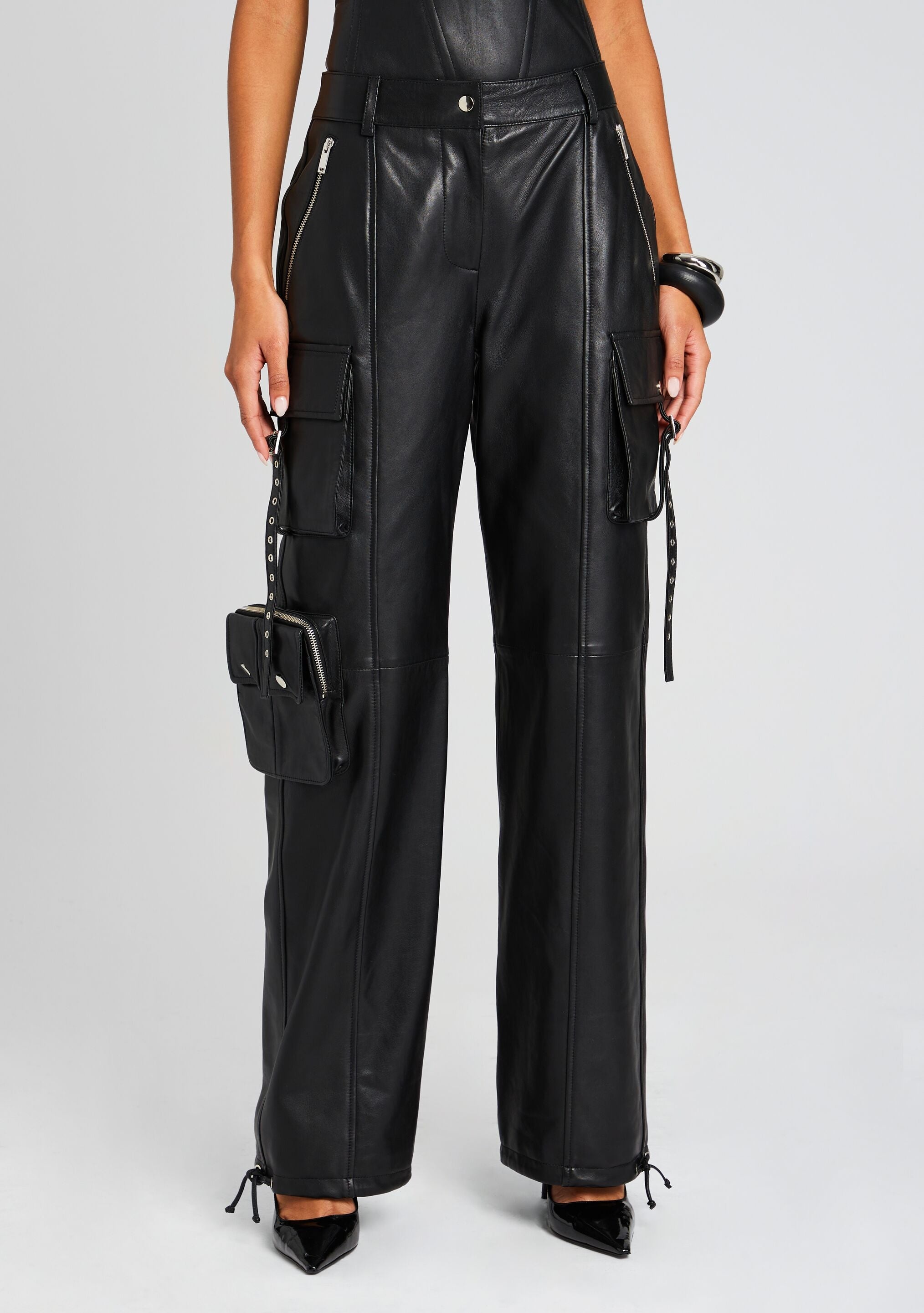 HONEY LEATHER PANT - 1