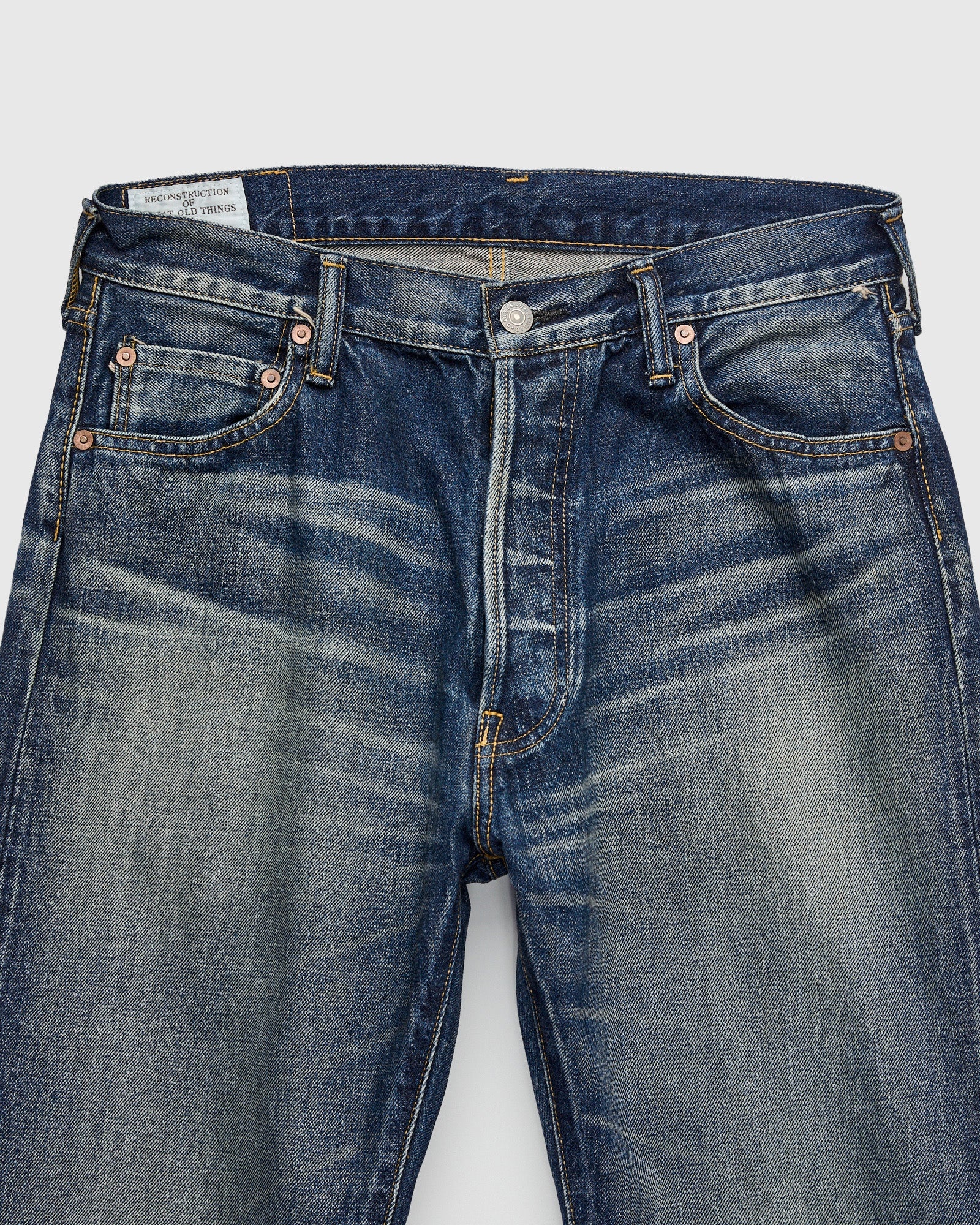 D1890US 13oz Washed Indigo Selvedge Denim - Loose Straight Fit - 4