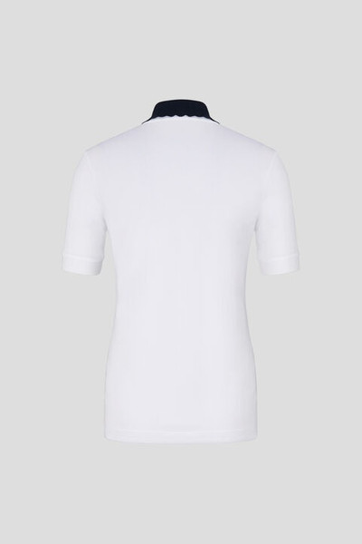 BOGNER Carole Functional polo shirt in White/Navy blue outlook