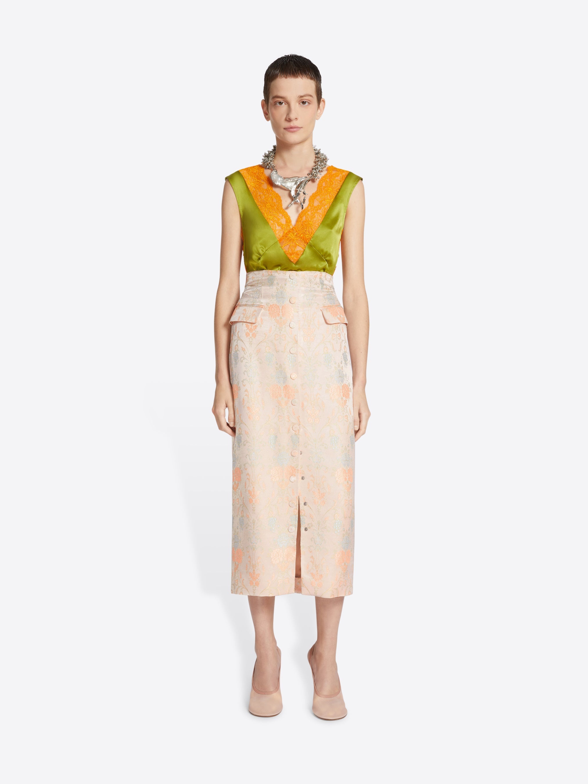 FITTED JACQUARD SKIRT - 2