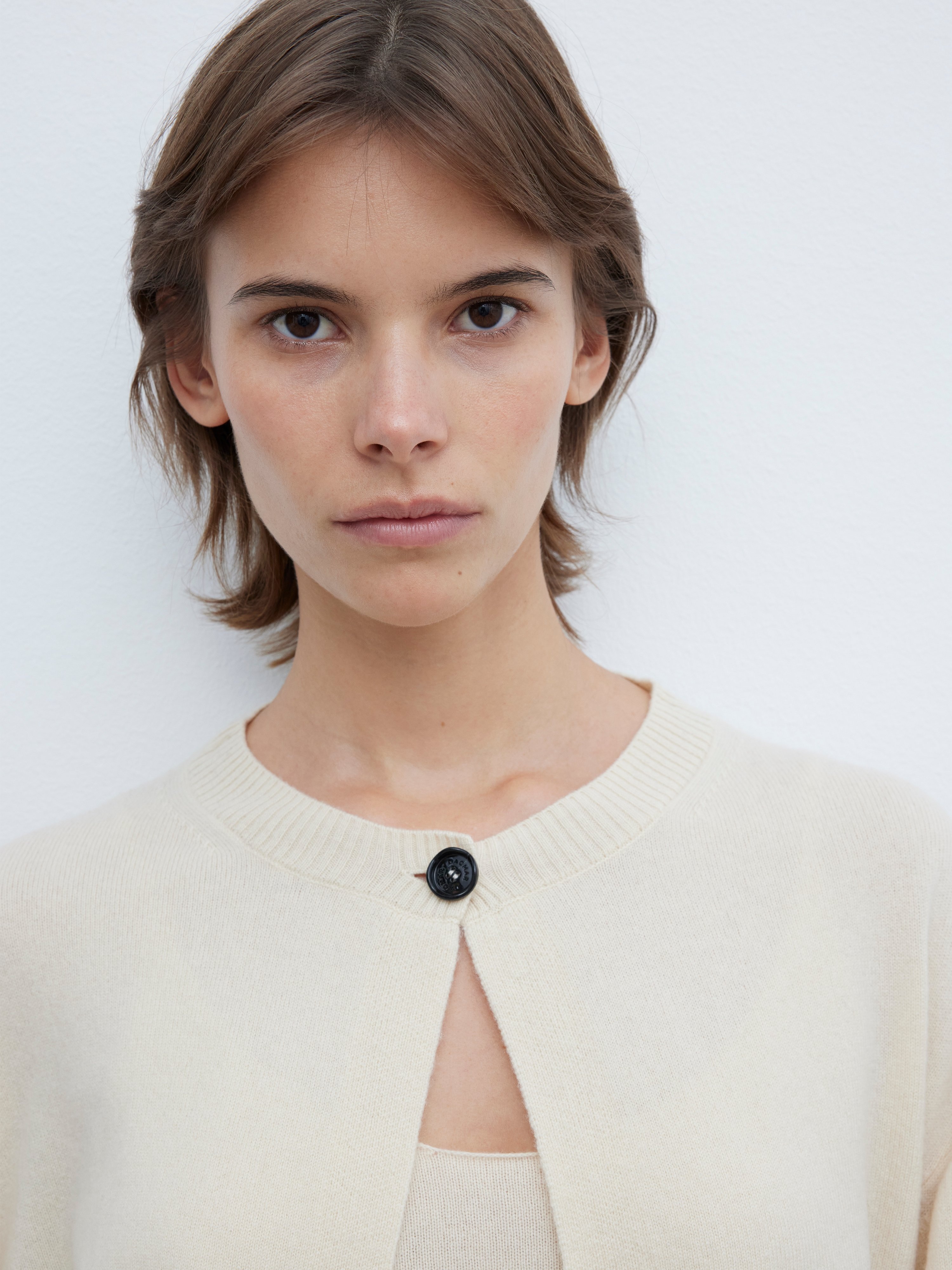 Single btn cardigan cashmere blend - 4