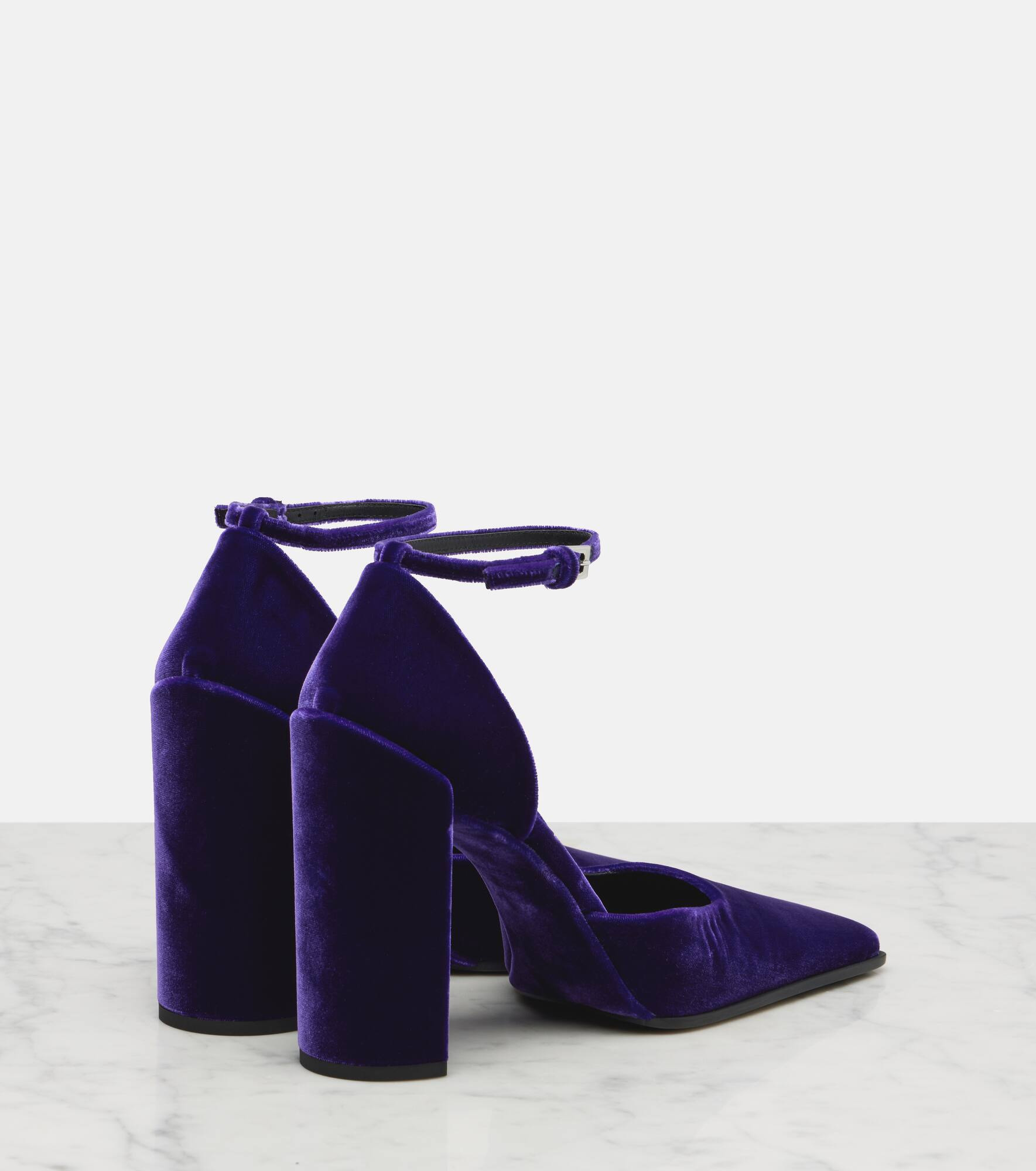 Square 90 velvet pumps - 2