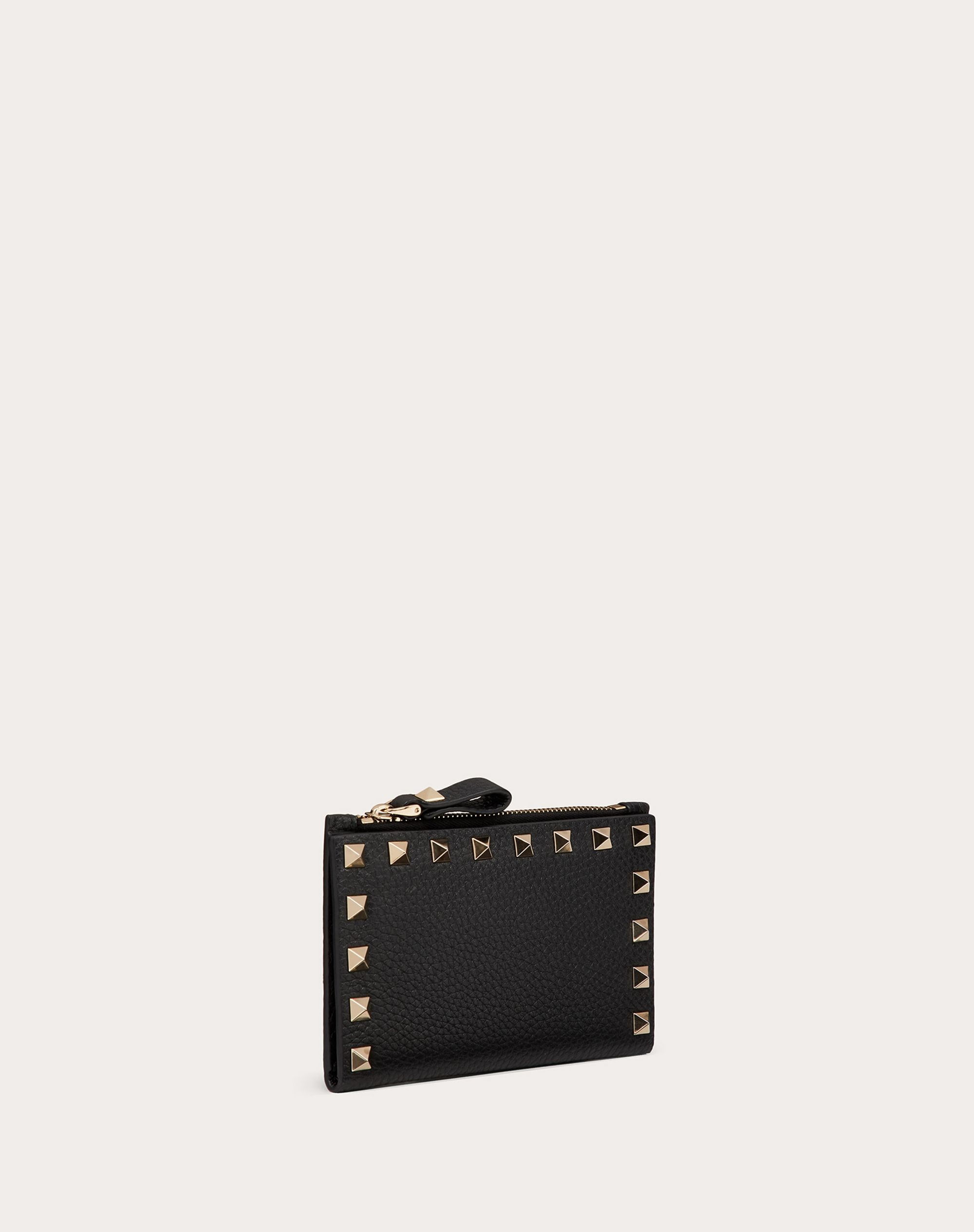 Rockstud Grainy Calfskin Coin Purse and Cardholder - 4