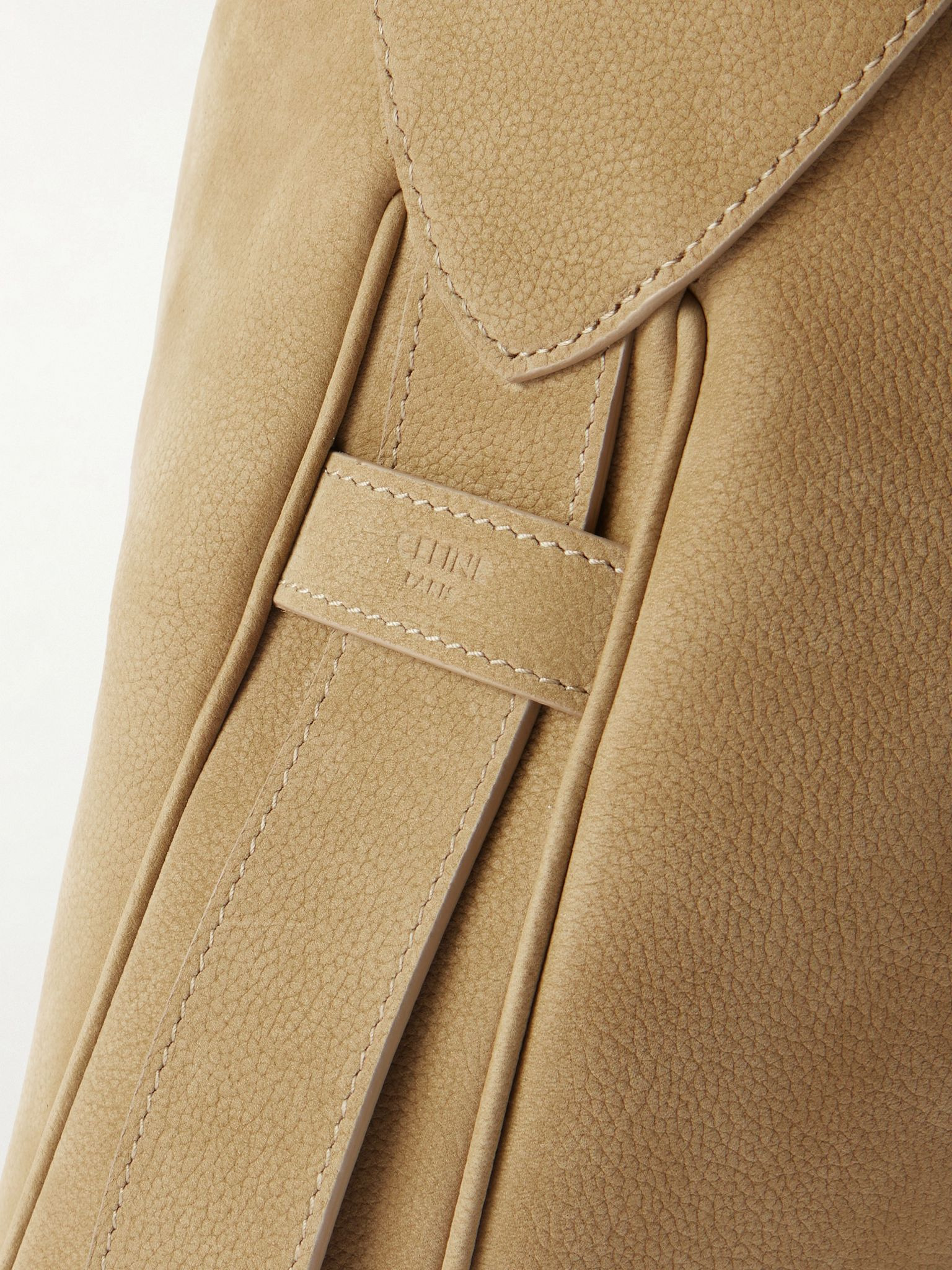 Romy Large Textured-Nubuck Messenger Bag Brown - 3