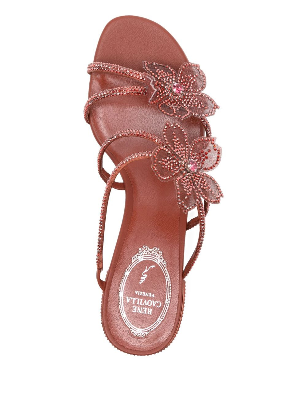 50mm Peach Flower sandals - 4