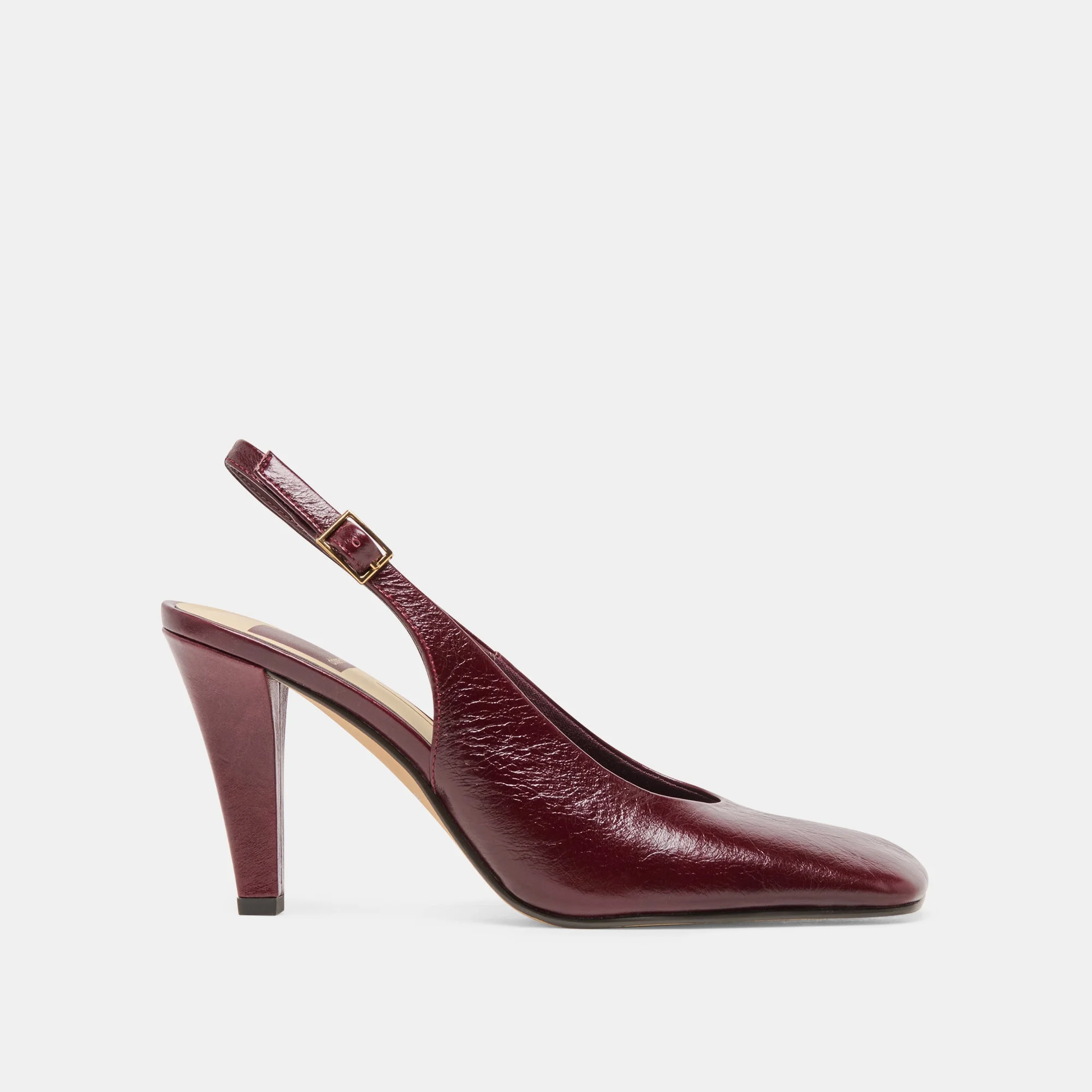 GESSIA HEELS OXBLOOD CRINKLE PATENT - 1