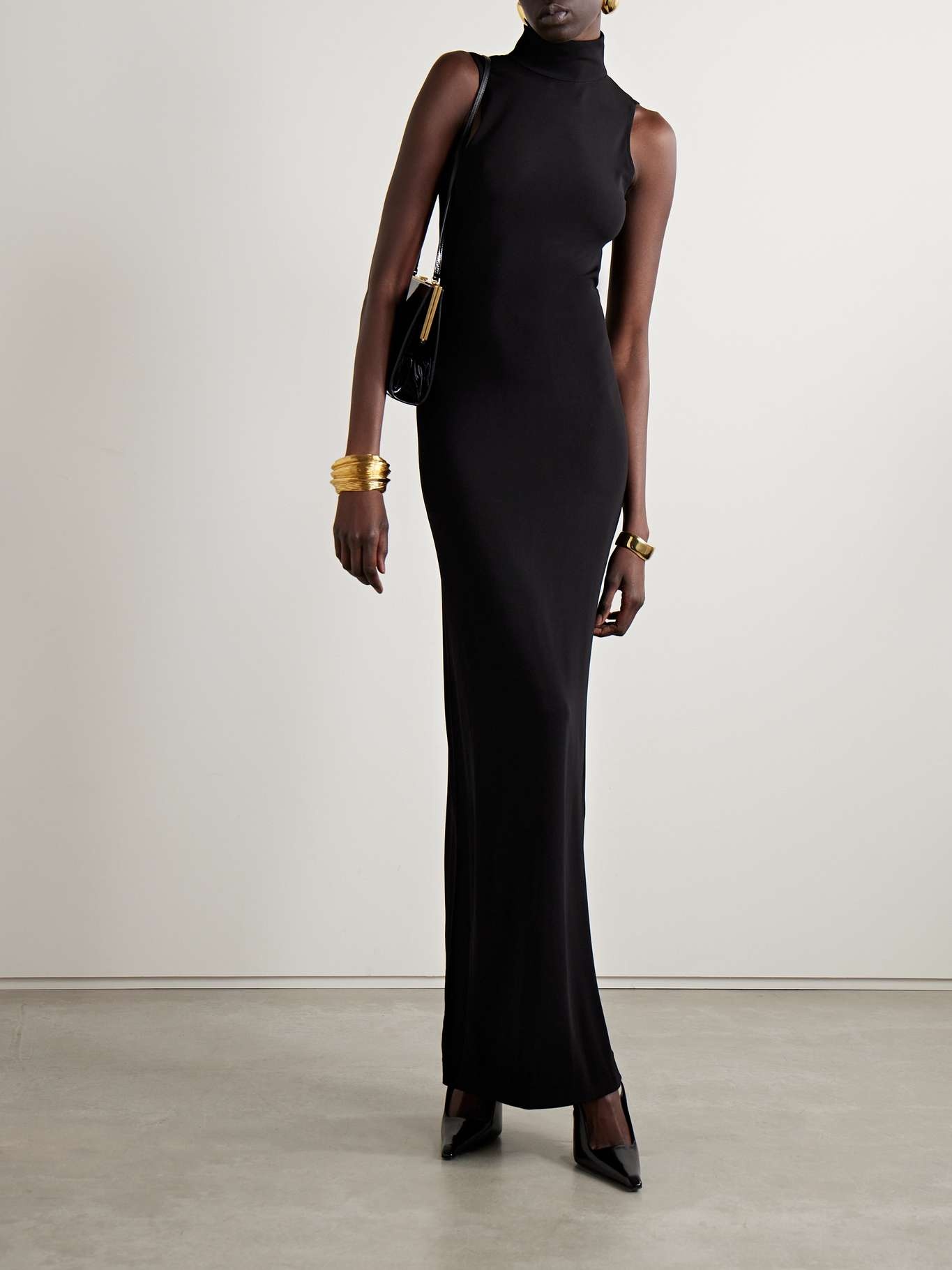 Reid open-back stretch-jersey maxi dress