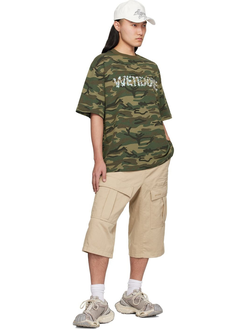 We11done Beige Cargo Chino Shorts outlook