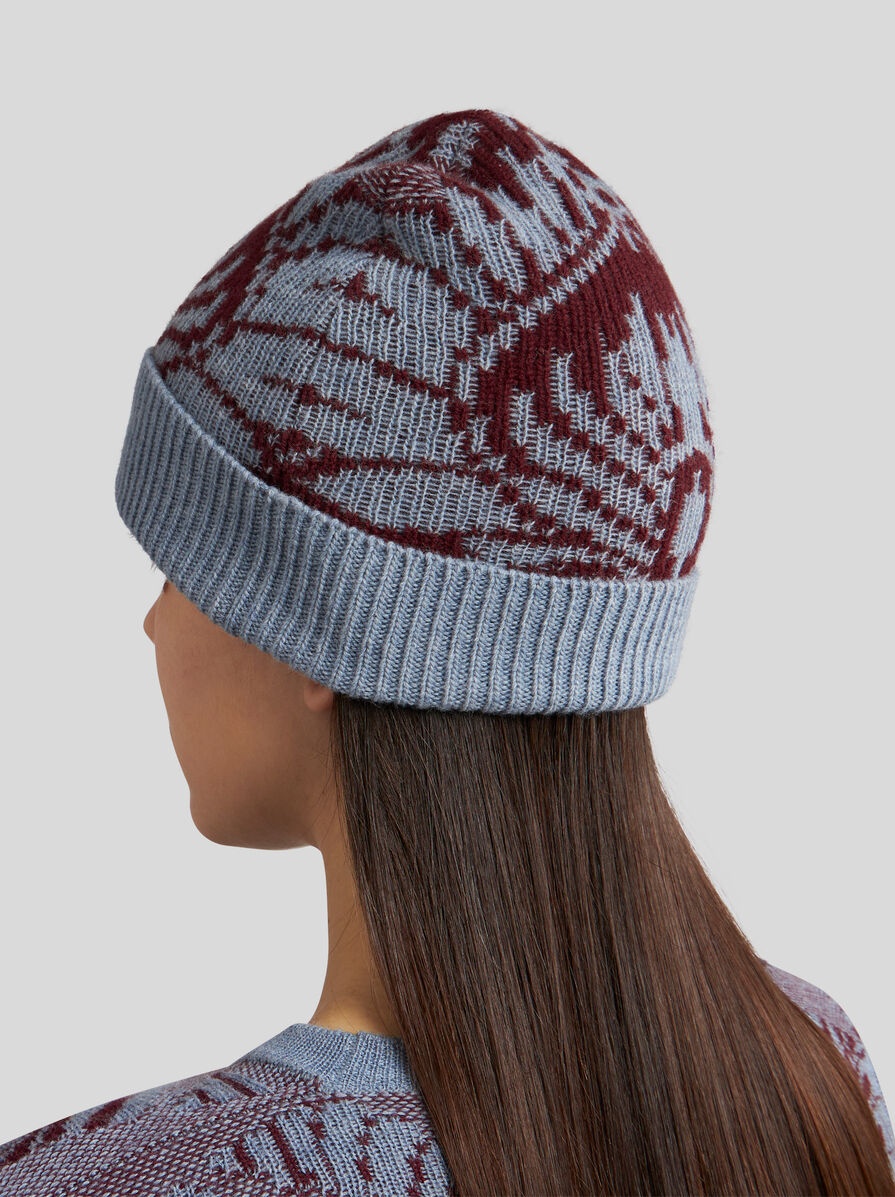 KNIT JACQUARD BEANIE - 2