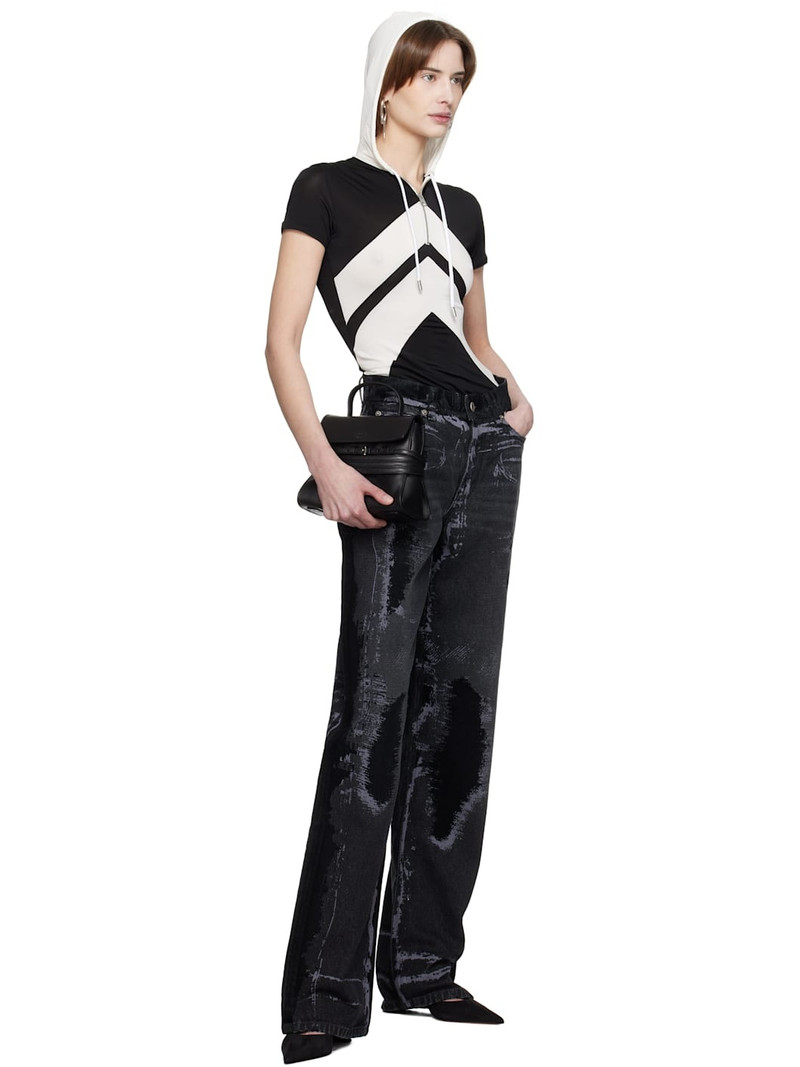 Jean Paul Gaultier Black 'The Flocked' Jeans outlook