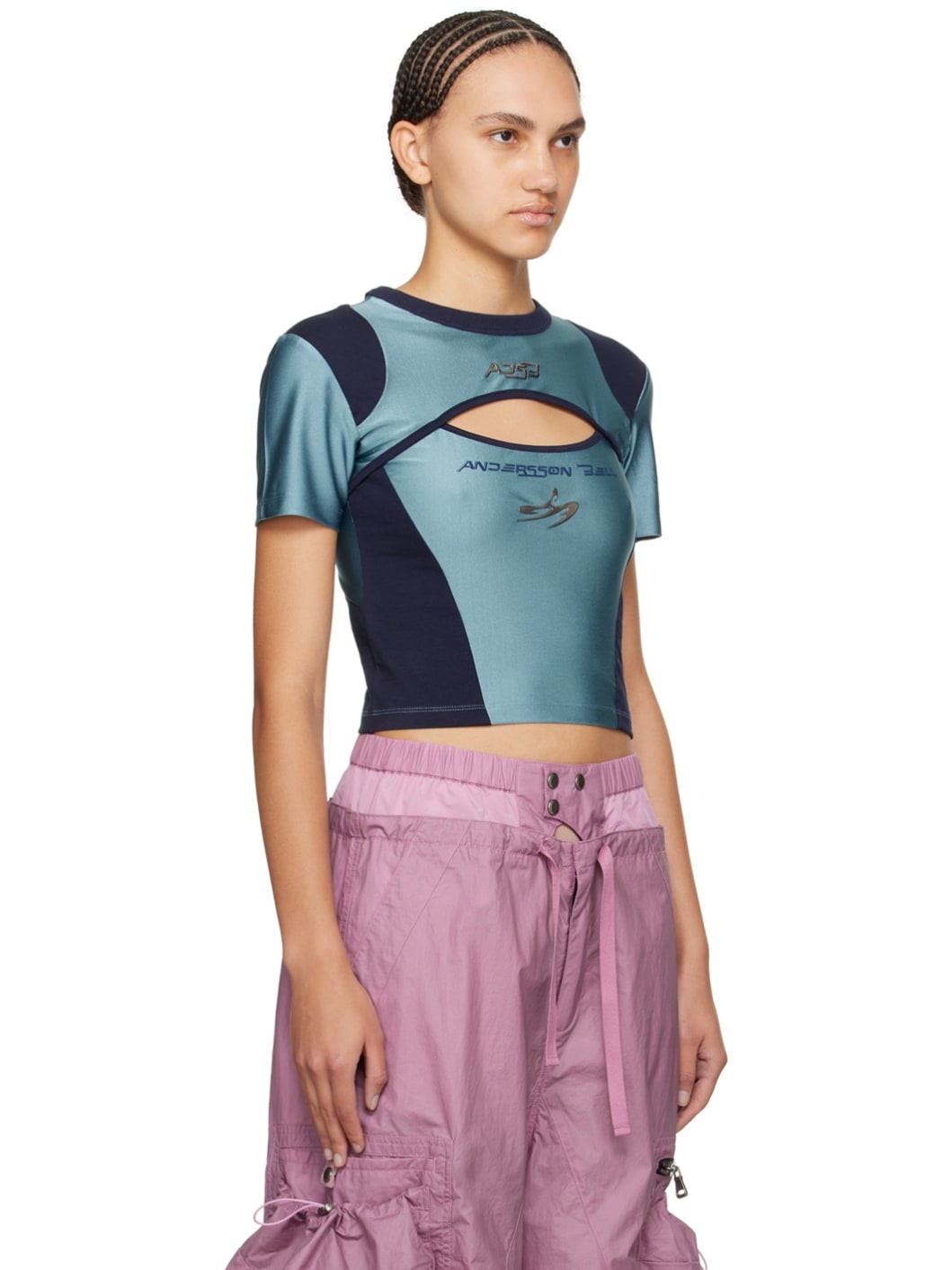Blue Essential Cutout Racing T-Shirt - 2