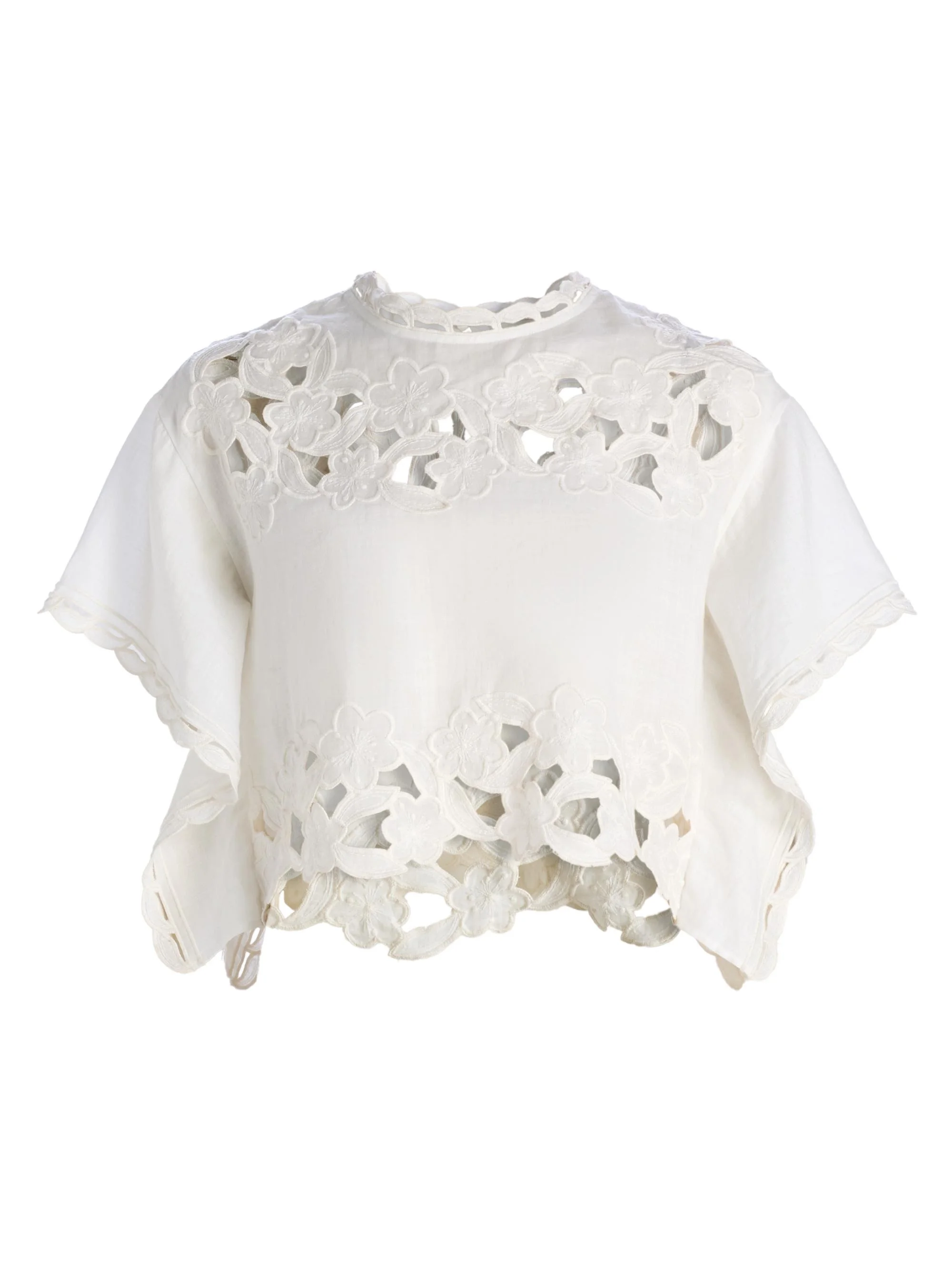 Women's Relda Embroidered Top - White - 1
