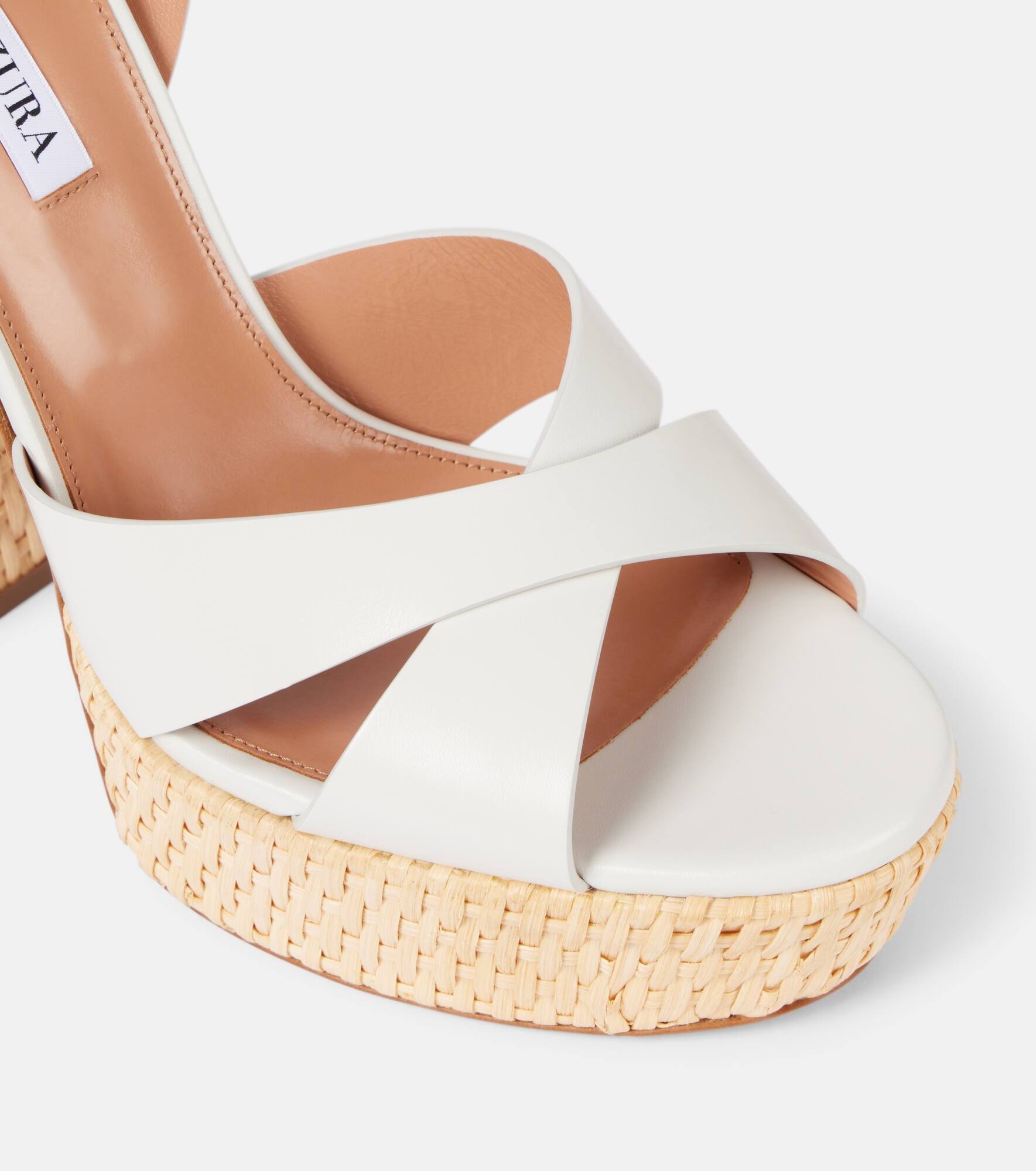 Sunseeker 140 leather platform sandals - 5