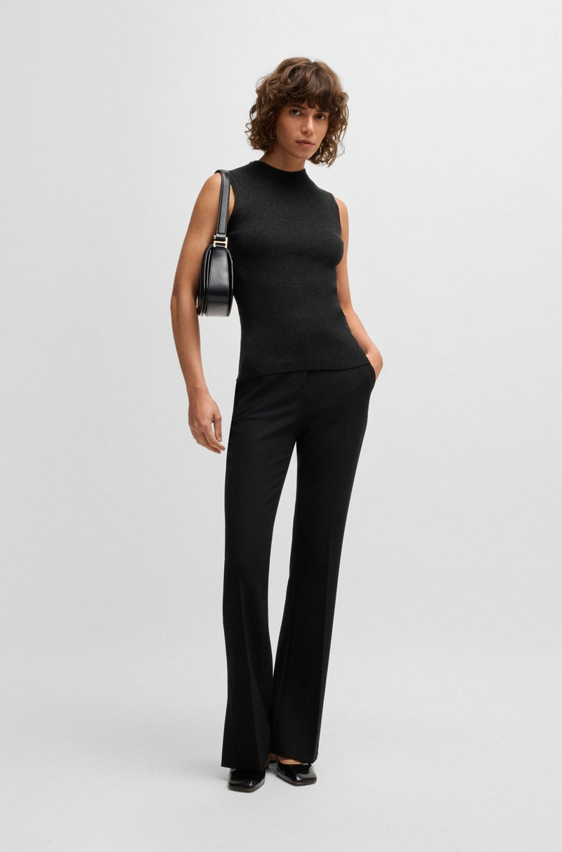 BOSS SLEEVELESS RIBBED TOP WITH SPARKLE EFFECT outlook