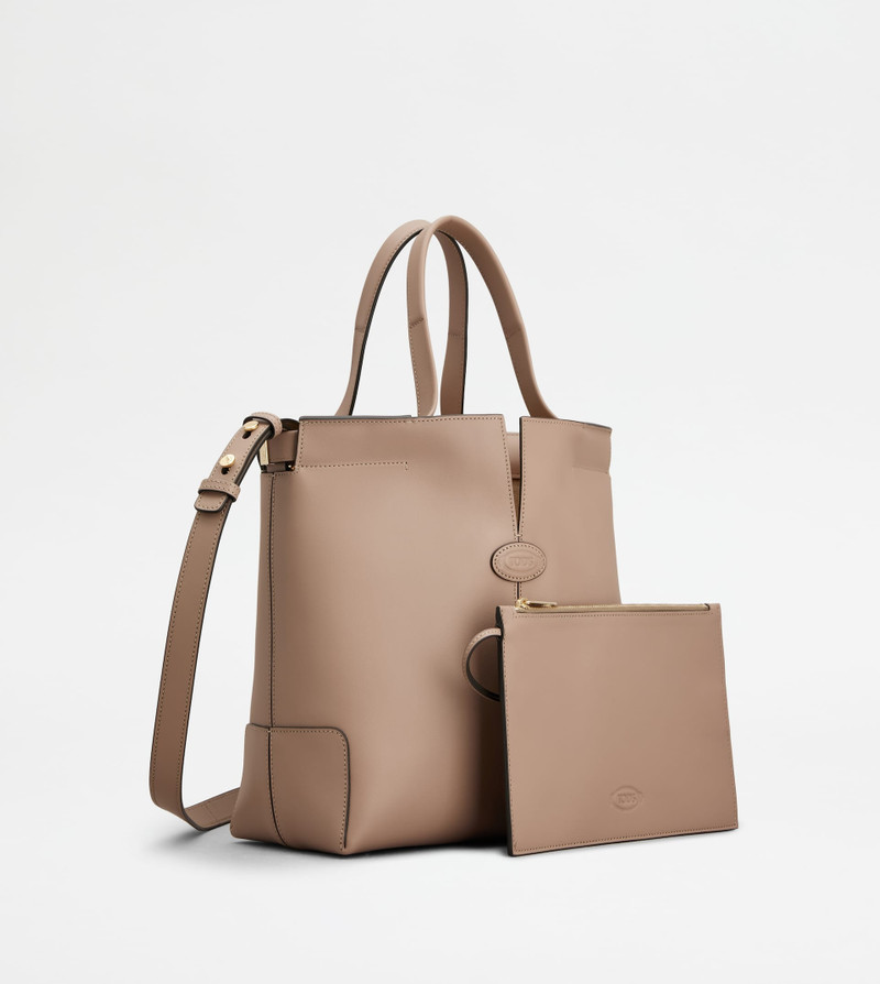 TOD'S DI BAG FOLIO IN LEATHER SMALL - BROWN 3