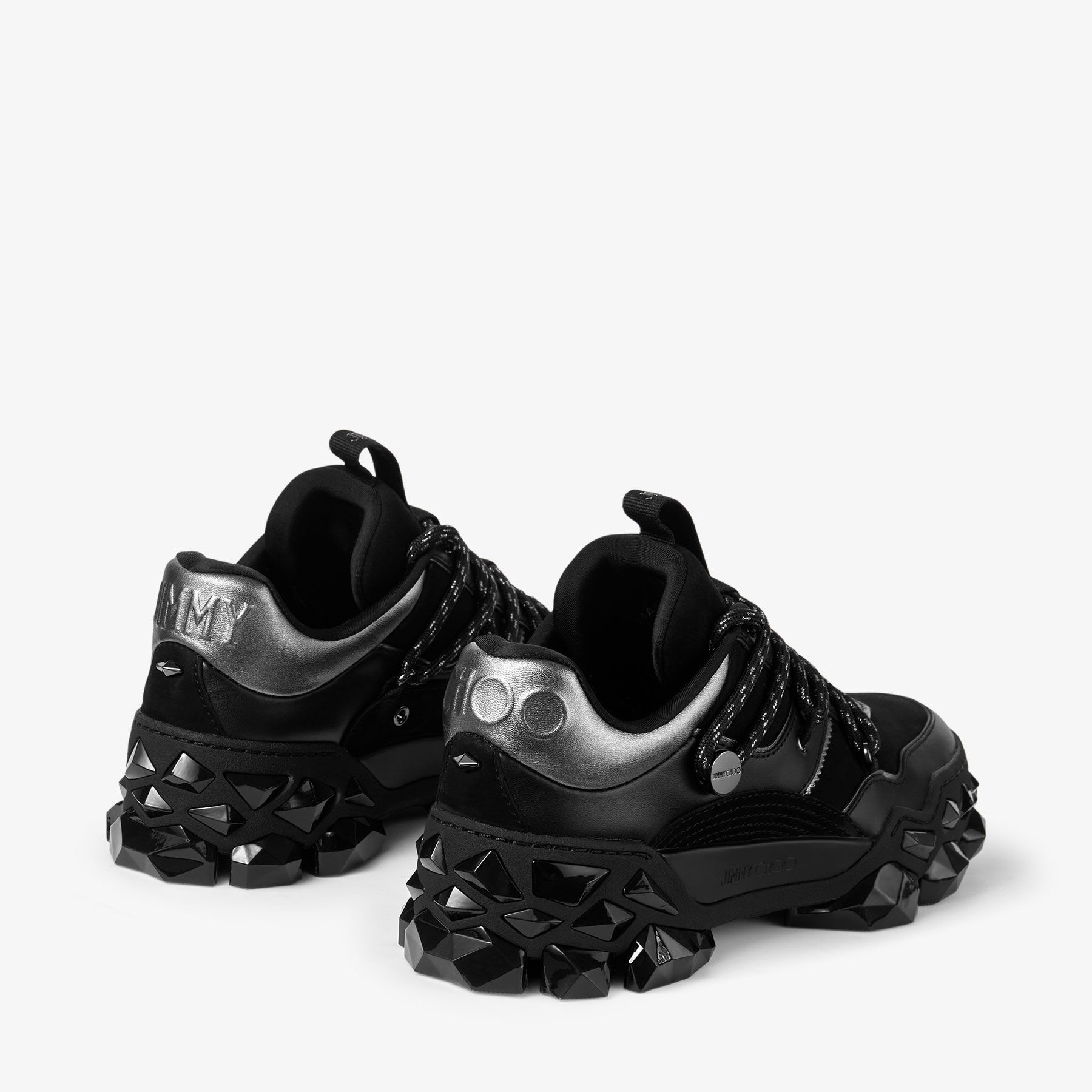 Diamond X II/F
Black Leather Trainers - 6