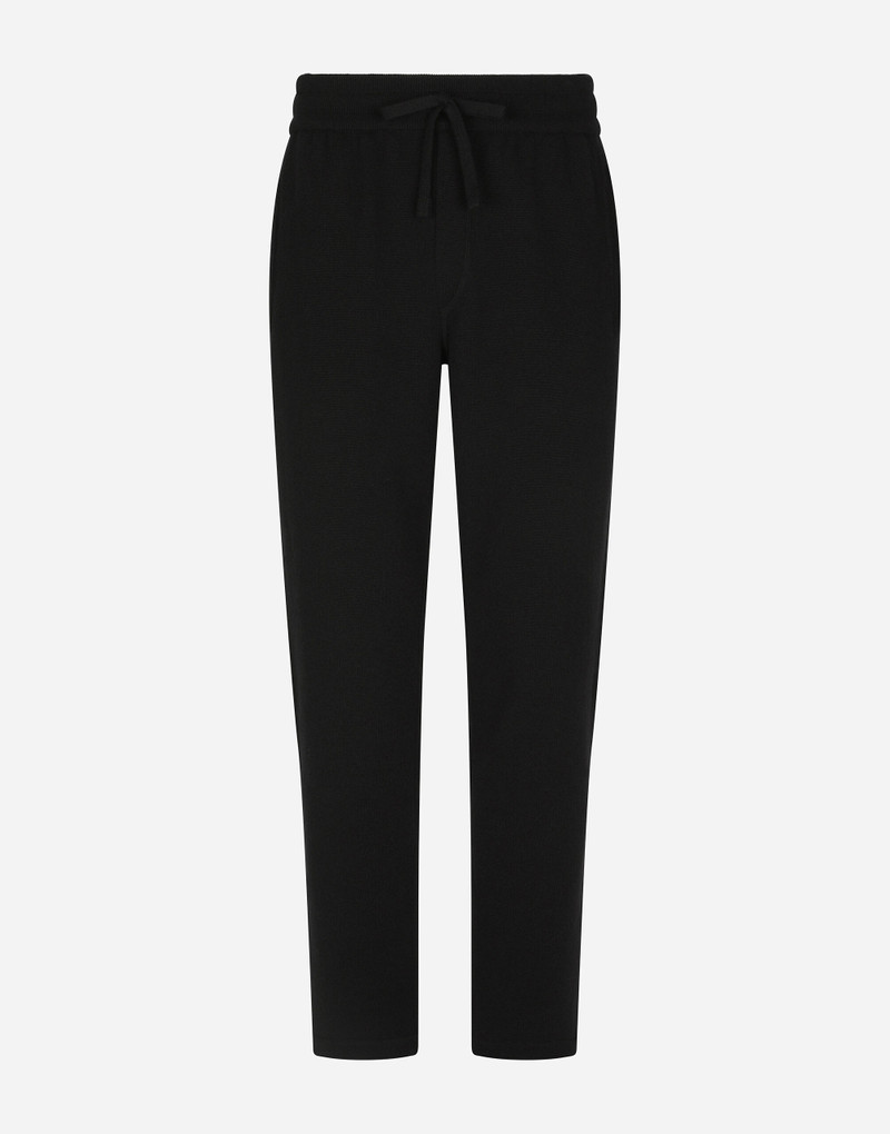 Cashmere jogging pants with DG logo 1