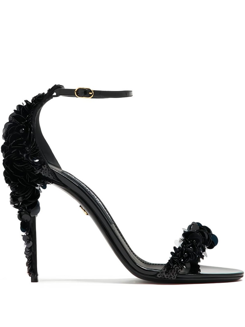 110mm sequin-embellished stiletto sandals 1